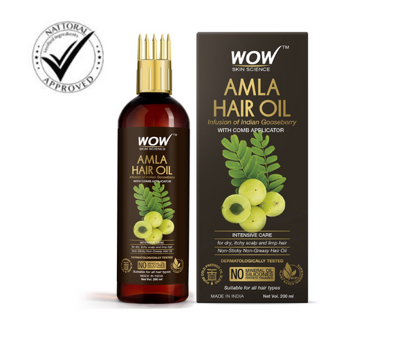 Wow Skin Science Amla Hair Oil with Comb