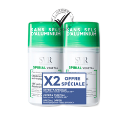 Spirial vegetal special offer (2pcs) anti-perspirant deodorant aluminium salts free for sensitive skin- 50ml- SVR