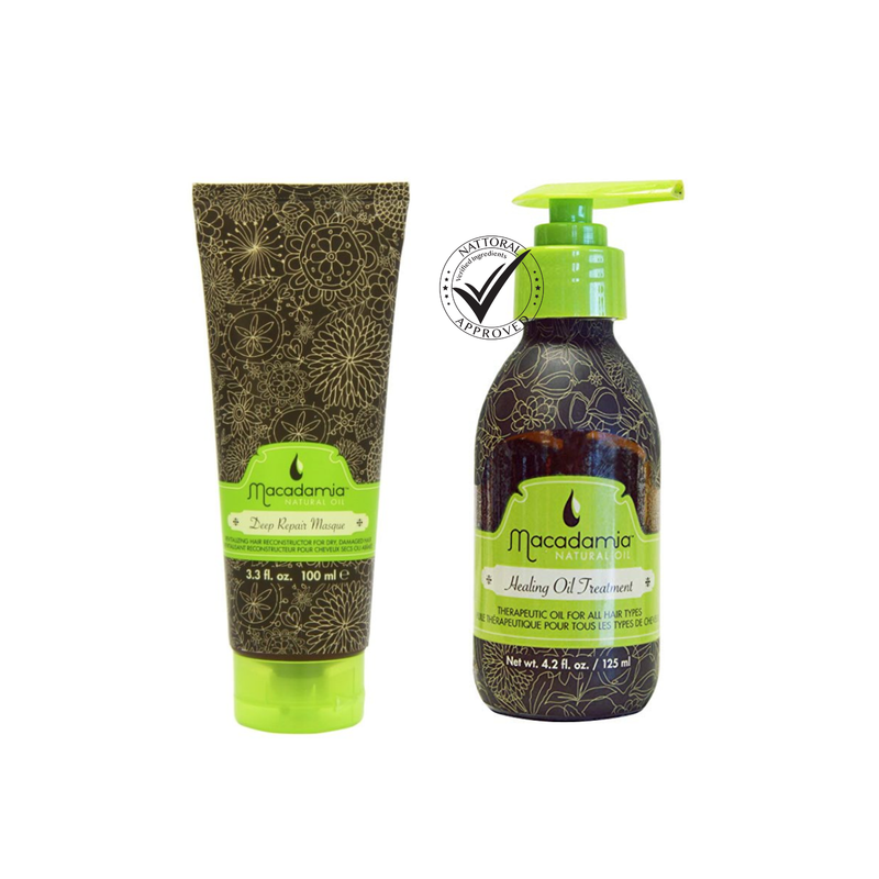 Macadamia Deep hair repair package with Deep repair mask 100ml & Healing oil 125ml