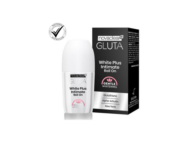 Gluta white plus intimate roll on, intimate areas whitening with glutathione -50ml- Novaclear