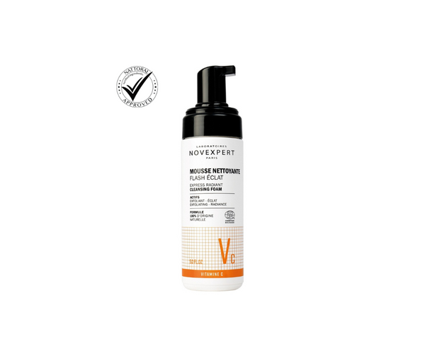 Express Radiant Cleansing Foam with vitamin C for rough textured skin & large pores -150 ml- Novexpert