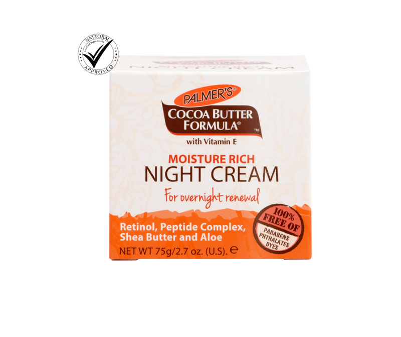 Moisture rich night cream for overnight renewal