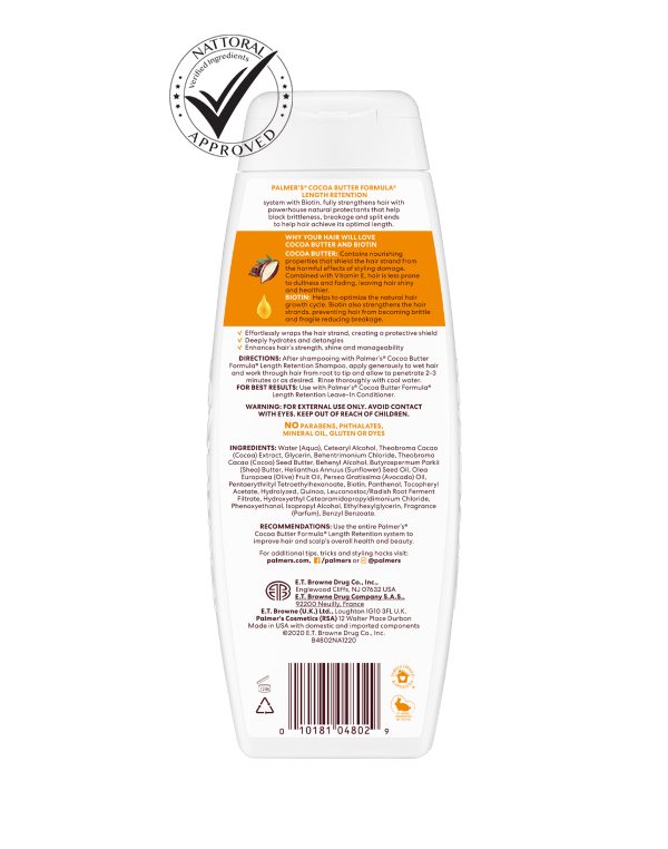 Palmers Cocoa Butter & Biotin Length Retention Hair Conditioner, 400ml - nattoral